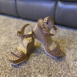 Size 7.5 Cheetah Espadrilles NWT